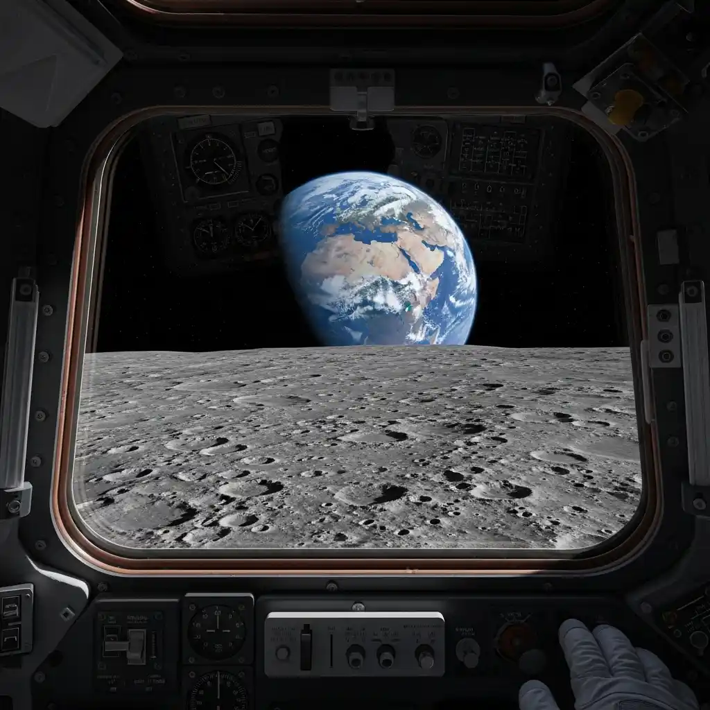 Jim Lovell in Apollo 13 mission control suit