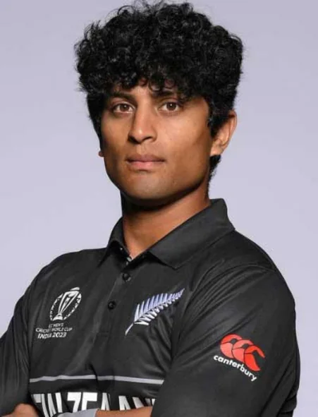 Rachin Ravindra in New Zealand cricket jersey